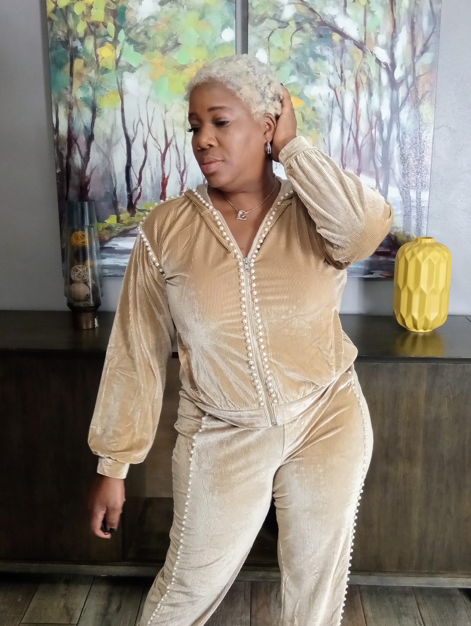 Silk sweatsuit sales